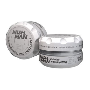 Nishman Coloring Wax C1 Light Silver 150 ml - Barber Products