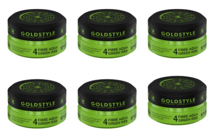 Gold Style Aqua Styling Wax 4 Fibre Green Web 6 stuks