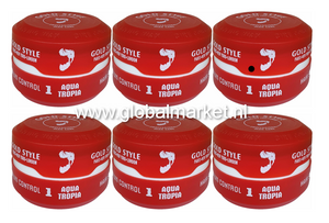 Gold Style 01 Aqua Tropia Hair Styling Wax 150ml 6 stuks