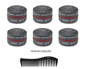 Modus Hair Styling Wax Gray 6 stuks + Gratis Styling Comb