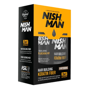 Nishman Hair Building Keratin Fiber 2 in 1 Dark Brown - Hairwaxshop
