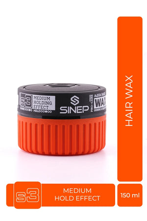 Sinep Hair Wax Orange S3 Medium Holding Effect 150 ml - Hairwaxshop