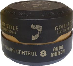 GOLD STYLE AQUA MILLION HAIR STYLING WAX 8 150 ML - Barber Products