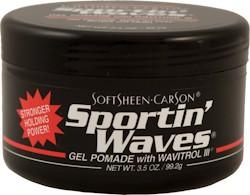 Sportin Wave Gel Pomade 3.5 oz Black Tin - Barber Products