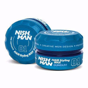 Nish Man Hair Styling Wax Gumgum 150 ml - Barber Products