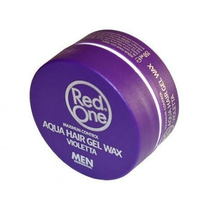 Red One Aqua Hair Gel Wax Violetta Men 150 ml - Barber Products