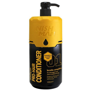 Nishman Pro Silicon&Paraben Free with Keratin Complex Conditioner 1250 ml - Barber Products