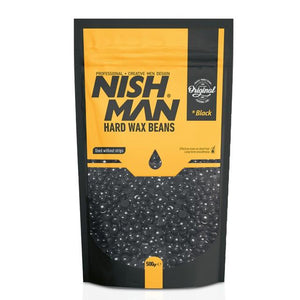 Nishman Professional Hard Wax Beans Black - Barber Products