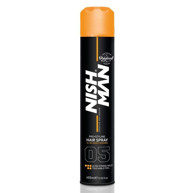 Nishman Hair Spray 05 Extra Strong Hold Hair Spray Natural Shine 400 ml
